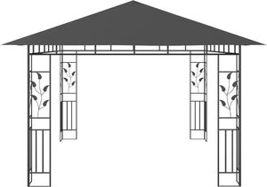 vidaXL Altana ogrodowa z moskitierą, 4x3x2,73 m, kremowa, 180 g/m 4