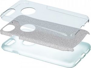 Nakładka Glitter 3w1 do Samsung S20 Ultra srebna 6