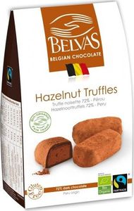 Belvas Belgijskie czekoladki truffle z orzechami laskowymi bezglutenowe FAIR TRADE BIO 100 g - BELVAS 1