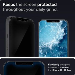 Spigen SZKŁO HARTOWANE SPIGEN GLAS.TR EZ FIT 2-PACK IPHONE 12 PRO MAX 3