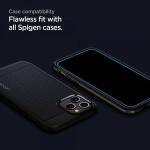 Spigen SZKŁO HARTOWANE SPIGEN ALM GLASS FC 2-PACK IPHONE 12 PRO MAX BLACK 3