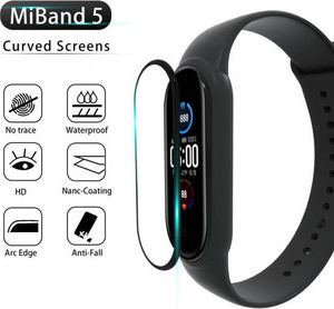 Szkło hartowane 5D XIAOMI MI BAND 5 Full Glue czarne 5