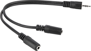 Kabel Goobay Jack 3.5mm - Jack 3.5mm x2 0.2m czarny (50464) 2