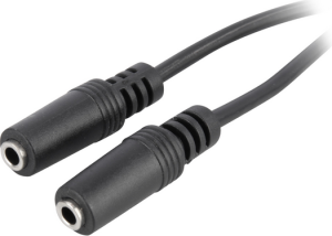 Kabel Goobay Jack 3.5mm - Jack 3.5mm x2 0.2m czarny (50464) 3