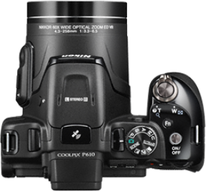 Aparat cyfrowy Nikon Coolpix czarny P610 9