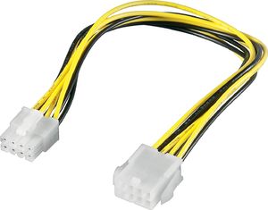 Goobay ATX/EPS 8-pin - ATX/EPS 8-pin, 0.28m, Czarno-żółty (51361) 1