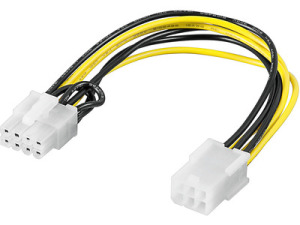 Goobay PCIe 6-pin - PCIe 8-pin, 0.2m, Żółty (93635) 1