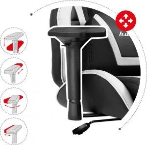 Fotel Huzaro Force 7.5 czarno-biały 3