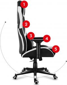Fotel Huzaro Force 7.5 czarno-biały 8