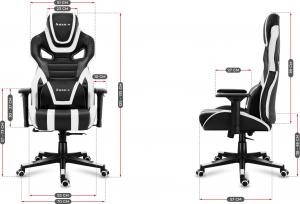 Fotel Huzaro Force 7.5 czarno-biały 9