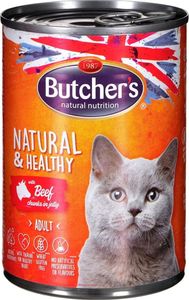 Butcher’s Natural&Healthy Cat z wołowiną kawałki w galarecie 400 g 1