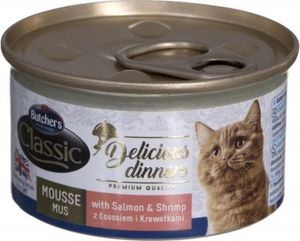 Butcher’s Classic Delicious Dinners z łososiem i krewetkami - puszka 85g 1