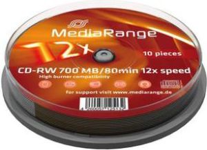MediaRange DVD-RW 700 MB 12x 10 sztuk (MR235) 1