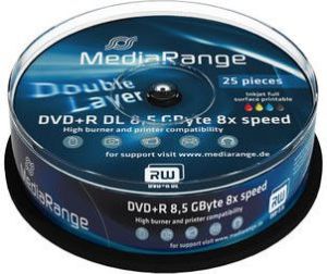 MediaRange DVD+R DL 8.5 GB 8x 25 sztuk (MR474) 1
