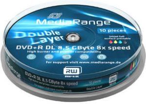 MediaRange DVD+R DL 8.5 GB 8x 10 sztuk (MR468) 1