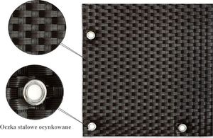 TechnoRattan Osłona Balkonowa oczkowana z TECHNORATTANU na WYMIAR (0,05m2) - Ciemny Brąz RD02 2