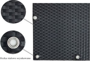 TechnoRattan Osłona Balkonowa oczkowana z TECHNORATTANU na WYMIAR (0,05m2) - Stalowa RD03 2