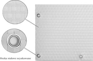 TechnoRattan Osłona Balkonowa oczkowana z TECHNORATTANU na WYMIAR (0,05m2) - Biała RD07 2