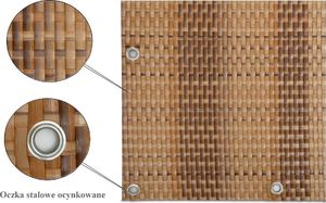 TechnoRattan Osłona Balkonowa oczkowana z TECHNORATTANU na WYMIAR (0,05m2) - Słomkowa RD08 2