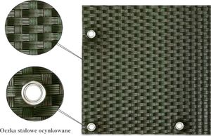 TechnoRattan Osłona Balkonowa oczkowana z TECHNORATTANU na WYMIAR (0,05m2) - Zielona RD12 2