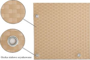 TechnoRattan Osłona Balkonowa oczkowana z TECHNORATTANU na WYMIAR (0,05m2) - Jasny Krem RD18 2