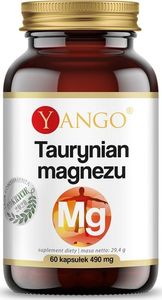 Yango Taurynian Magnezu 60 Kaps. Yango Magnez Taurynian Magnezu Jony Magnezu 1