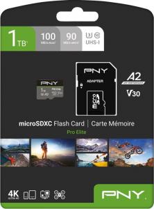 Karta PNY PRO Elite MicroSDXC 1 TB Class 10 UHS-I/U3 A2 V30 (P-SDU1TBV32100PRO-GE) 2