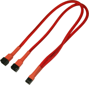 Nanoxia 3-pin - 3-pin x2, 0.3m, Czerwony (900300002) 1