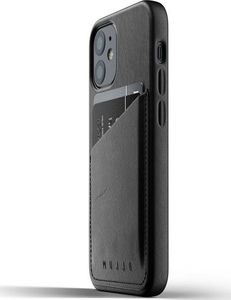 Mujjo Mujjo Full Leather Wallet Case - etui skórzane do iPhone 12 mini (czarne) 2