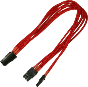 Nanoxia PCIe 6-pin - PCIe 8-pin, 0.3m, Czerwony (900300023) 1