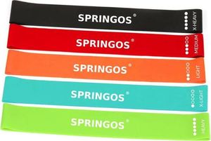 Springos Mini Band różne poziomy oporu w zestawie wielokolorowy 5 szt. 1