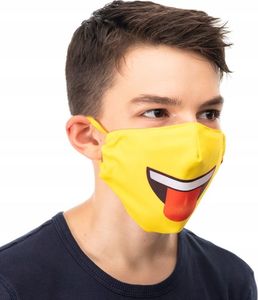 Emoji Maska Maseczka Emoji JĘzyk Bawełna 3d / 2 Warstwy / Wielorazowa 2