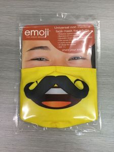 Emoji Maska Maseczka Emoji Z Wąsami Wąsy Bawełna 3d / 2 Warstwy / Wielorazowa 3