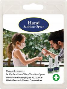 Płyn do dezynfekcji Hand Sanitizer spray 2x30ml (SB6022) 1