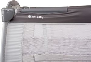 Sun Baby Łóżeczko turystyczne z pełnym wyposażeniem - szare 3