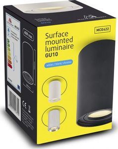 Lampa sufitowa Maclean Punktowa oprawa natynkowa halogenowa GU10 MCE422 B, kolor czarny, 80x115mm, okrągła, aluminiowa 5