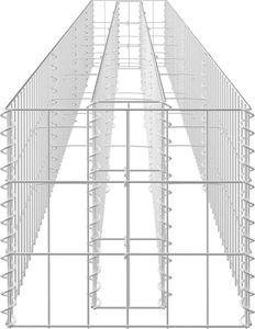 vidaXL Podwyższona donica gabionowa, galwanizowana stal, 360x30x30 cm 4