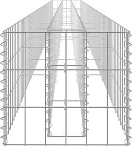 vidaXL Podwyższona donica gabionowa, galwanizowana stal, 450x30x30 cm 4