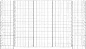 vidaXL Donica gabionowa w kształcie H, drut stalowy, 260x40x150 cm 2