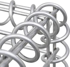 vidaXL Donica gabionowa w kształcie H, drut stalowy, 260x40x150 cm 4