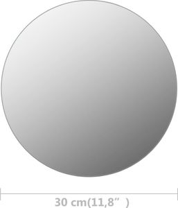 vidaXL Lustro ścienne bez ramy, okrągłe, 30 cm, szkło 4