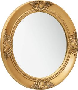vidaXL Lustro ścienne w stylu barokowym, 50 cm, złote 2
