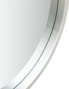 vidaXL Lustro ścienne na pasku, 40 cm, srebrne 4