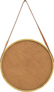 vidaXL Lustro ścienne na pasku, 50 cm, złote 5