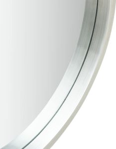 vidaXL Lustro ścienne na pasku, 50 cm, srebrne 3