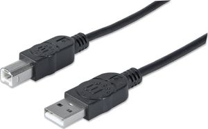 Kabel USB Manhattan USB-A - USB-B 1 m Czarny (353588) 1