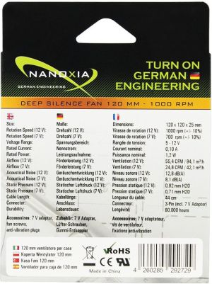 Wentylator Nanoxia Deep Silence 120mm (200300272) 5
