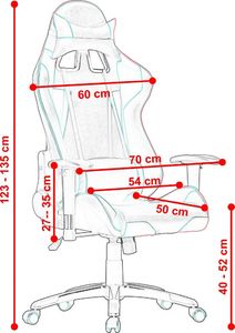 Fotel Hell-Gamer C500 niebieski 5