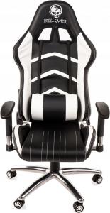 Fotel Hell-Gamer C588 Czarno-biały 3