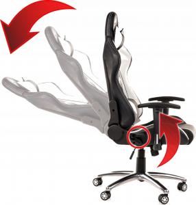 Fotel Hell-Gamer C588 Czarno-biały 5